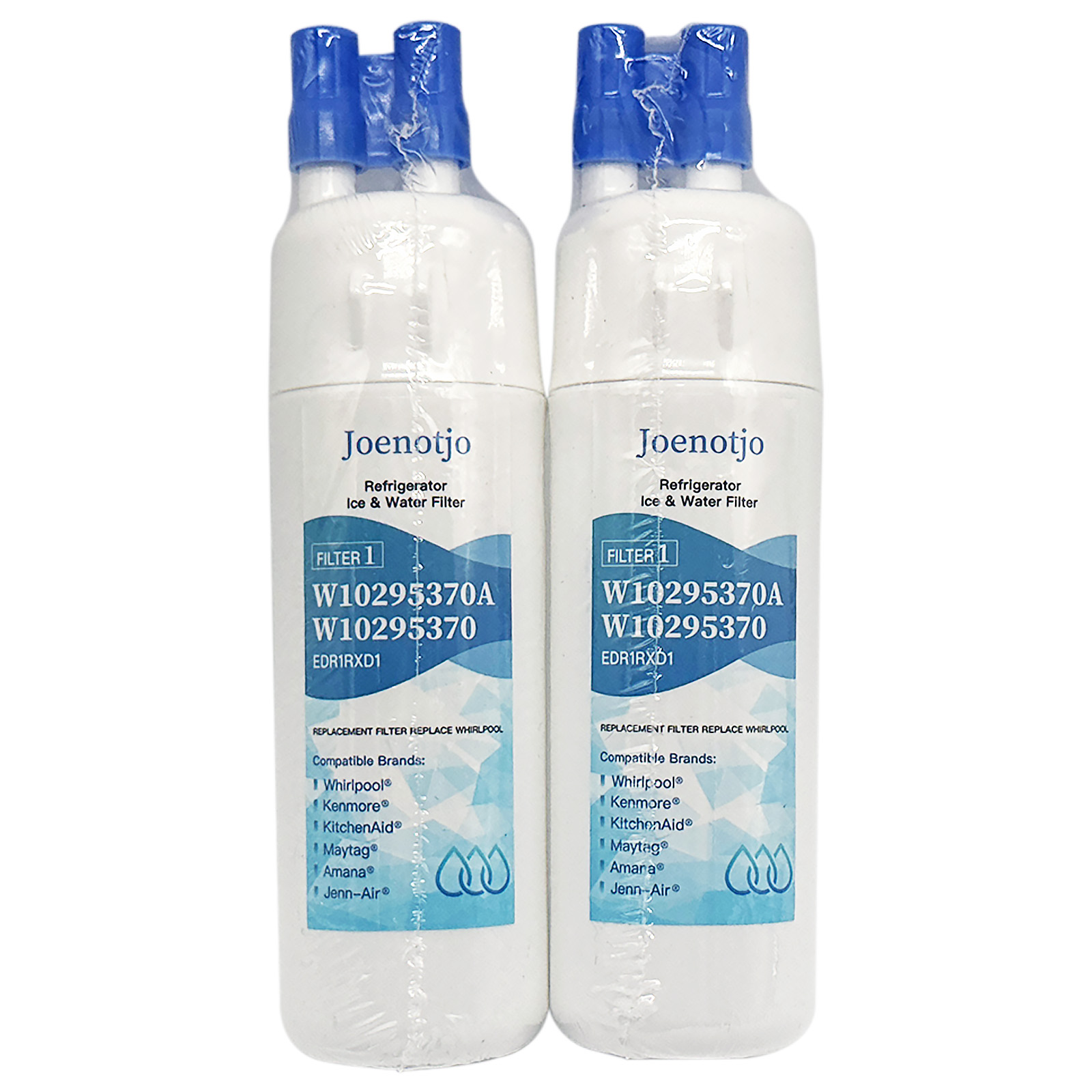(2 Pack) Joenotjo EDR1RXD1 Water Filter 1 Replacement, Compatible with W10295370A, WHR1RXD1, EDRIRXD1B, 9081 9930 46-9081 46-9930