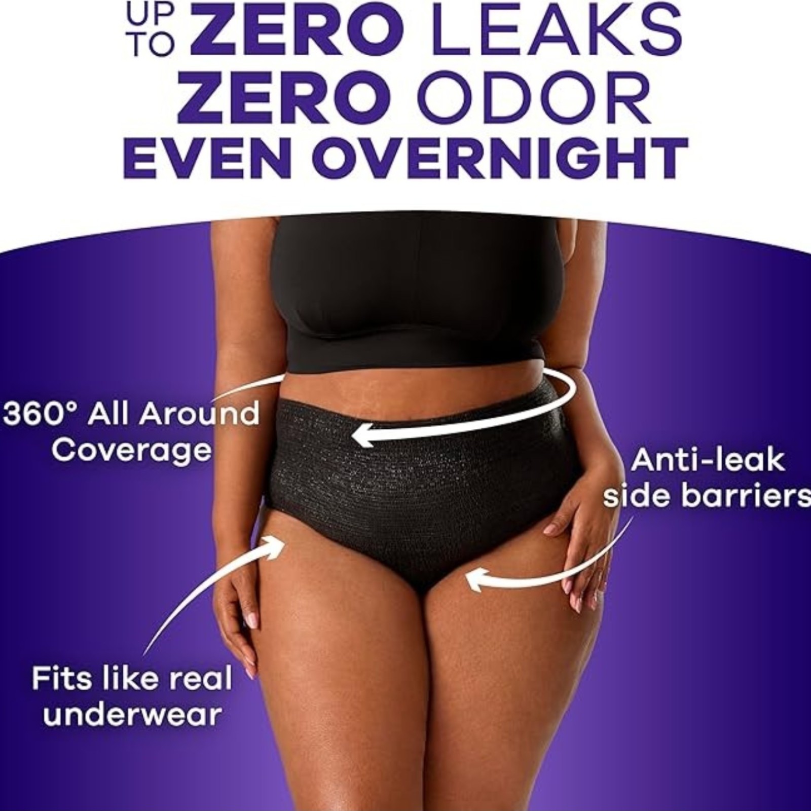 Always Discreet Adult Incontinence Overnight Underwear for Women, Extra Large, Up to 100% Bladder Leak Protection, 14 Count