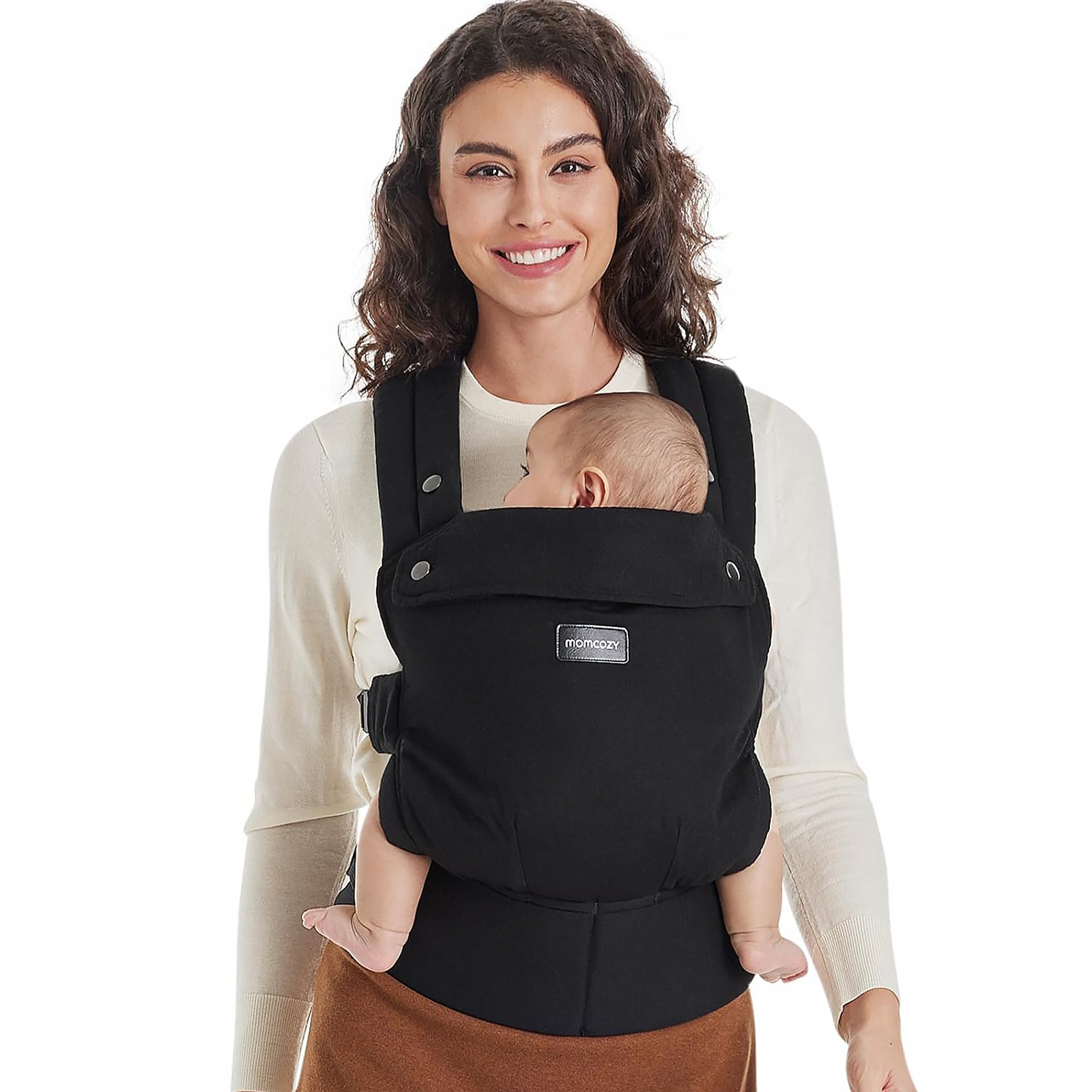 Momcozy Baby Carrier: Ergonomic, Lightweight (3-24M), Lumbar Support, Black