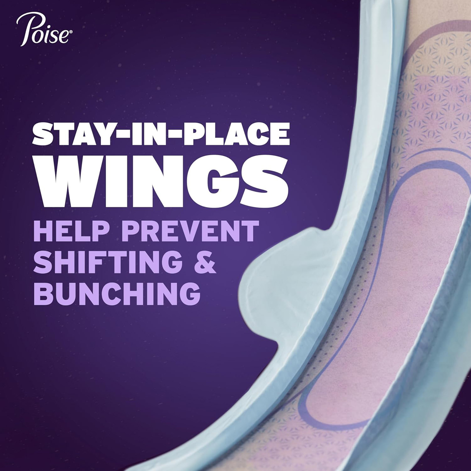 Poise Overnight Ultra Thin Pads (Incontinence/Postpartum), 8 Drop, Long, 20 Ct