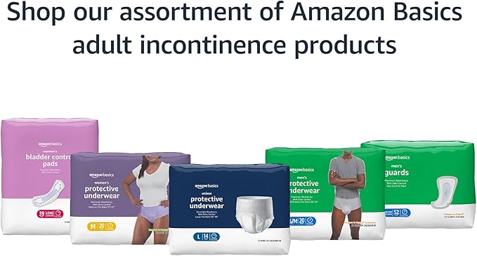 Amazon Basics Women's Incontinence Pads, Bladder Control & Postpartum, Light Absorbency, Unscented, 180 Count , (6 Packs of 30)