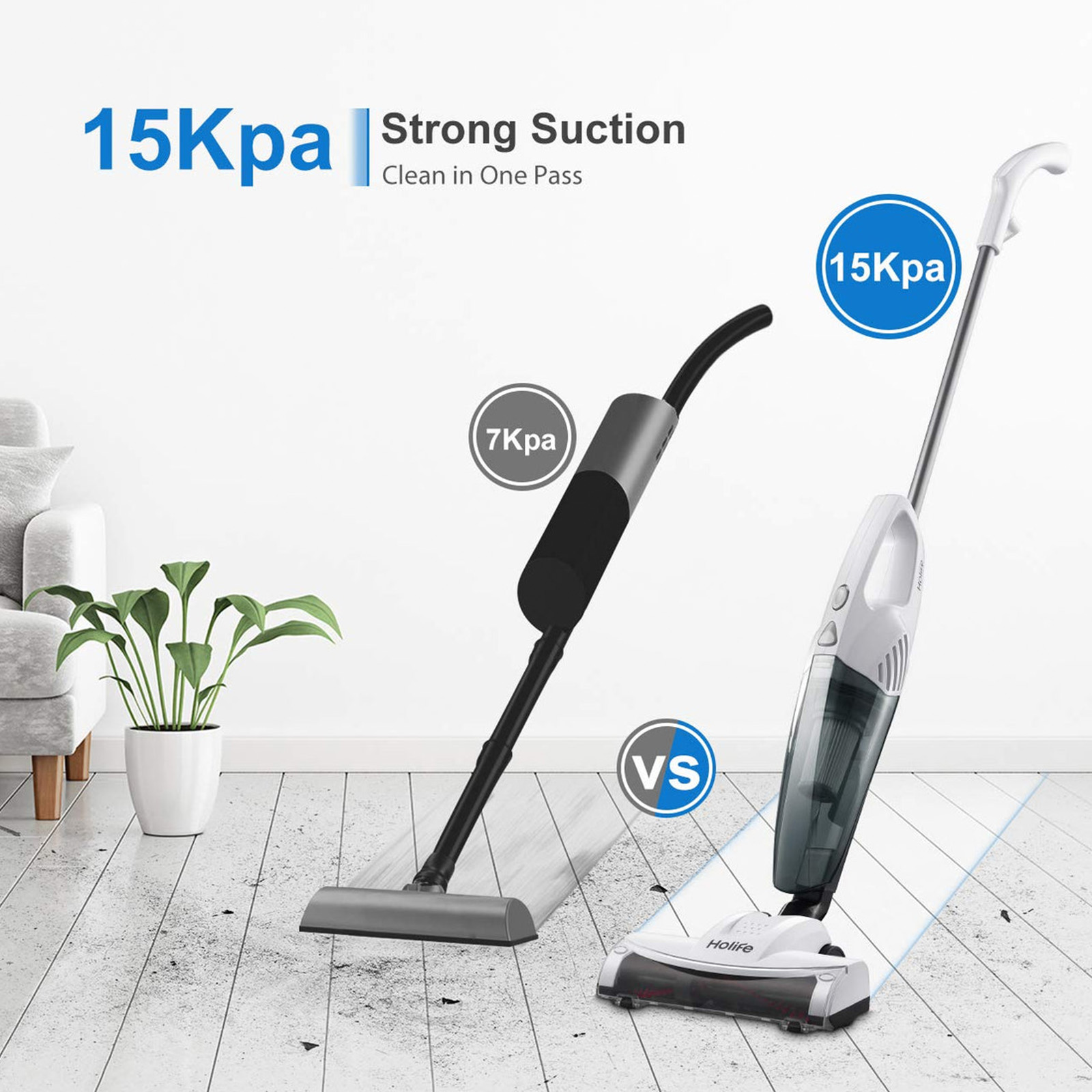 Holife HM408AW Upright Stick and Handheld Vacuum Cleaner