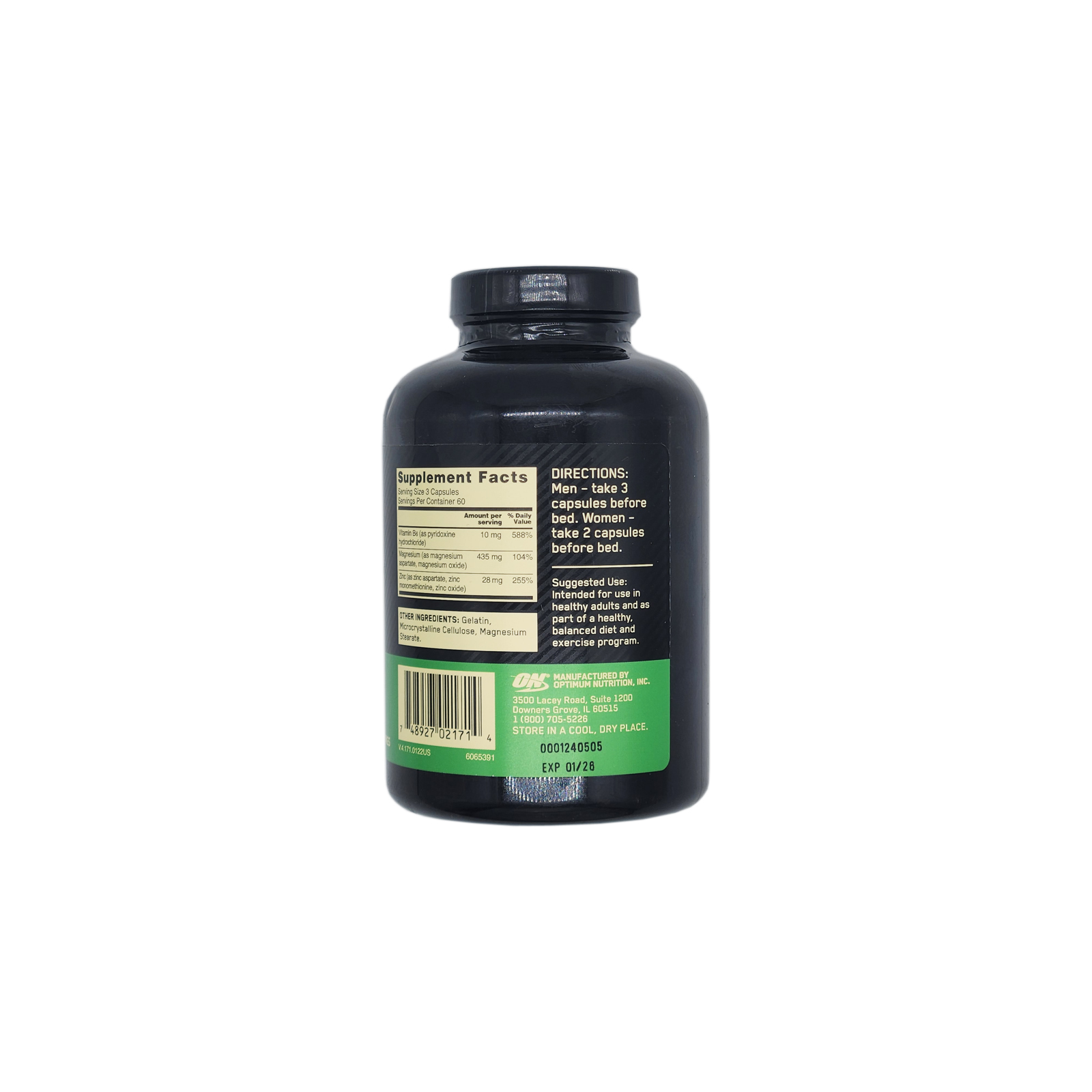 Optimum Nutrition, Zinc Magnesium Aspartate, 180 Capsules