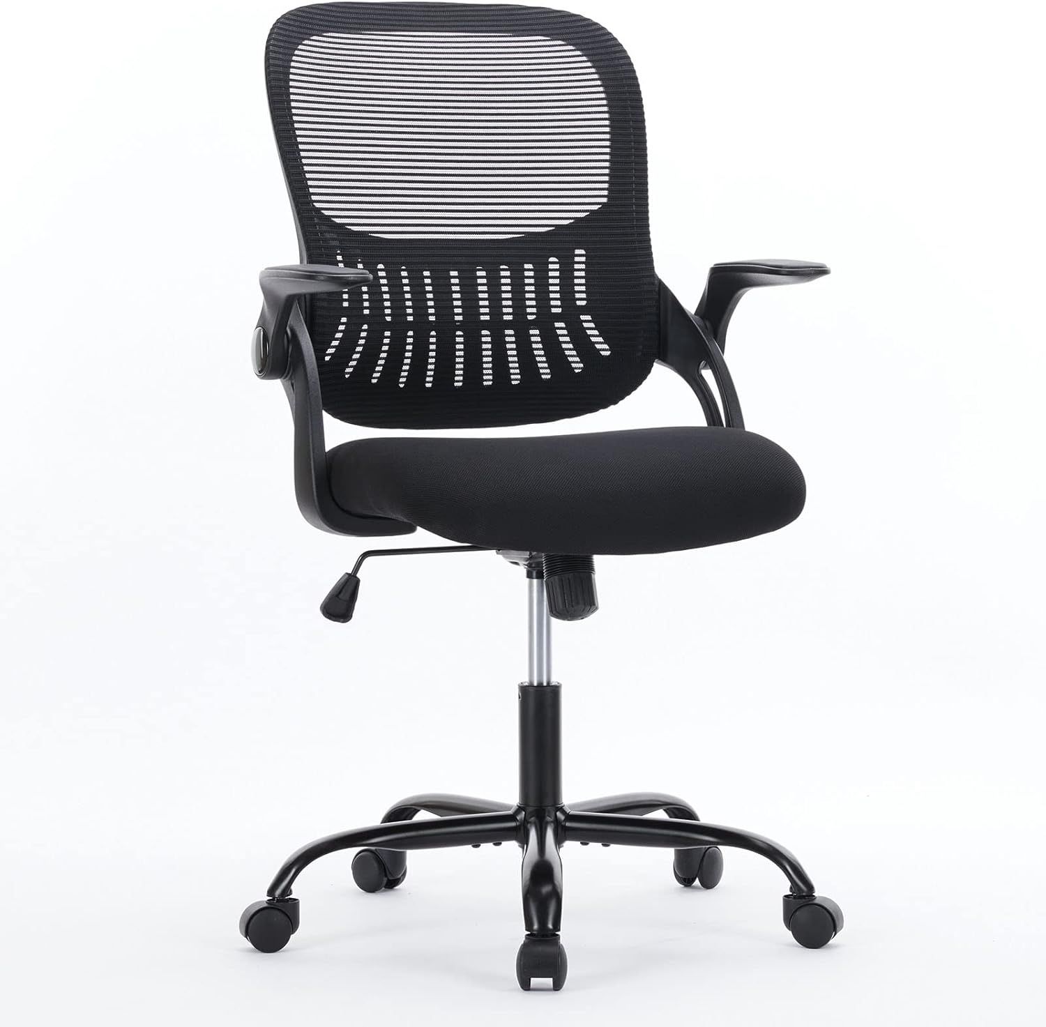 Office Computer Desk Chair - Ergonomic Mid-Back - Black