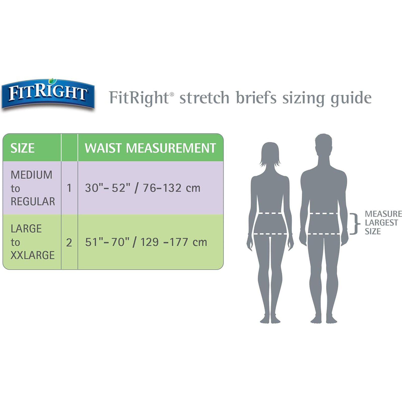 FitRight Heavy Absorbency Adult Diapers, L/XL/2XL, 20 Count, Leak Protection