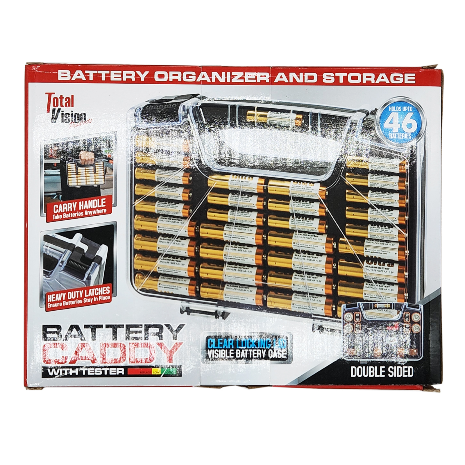 Total Vision Products Battery Caddy with Tester