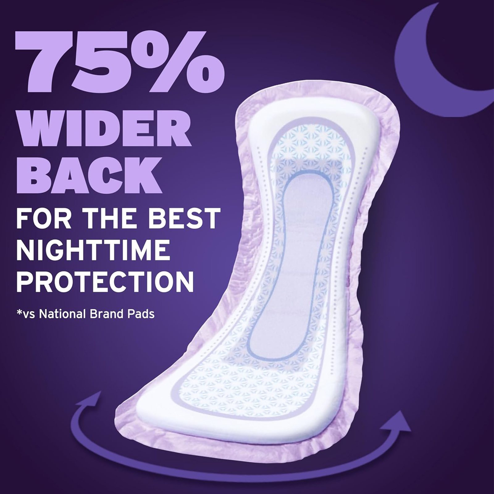 Poise Overnight Incontinence & Postpartum Pads for Bladder Leaks, 8 Drop Extra Coverage, 96 Count, Packaging May Vary