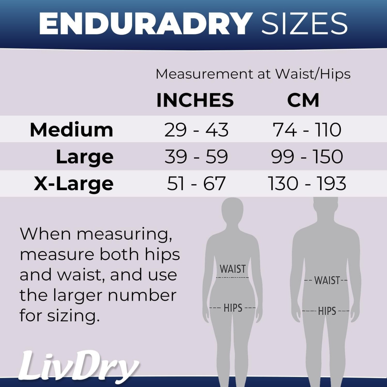 LivDry EnduraDry Max Adult Diapers with Tabs, Up to 12-Hours, Super Absorbent Incontinence Underwear, Leak Protection Briefs, Medium, 16-Pack