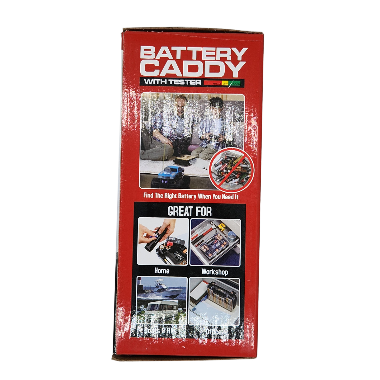 Total Vision Products Battery Caddy with Tester