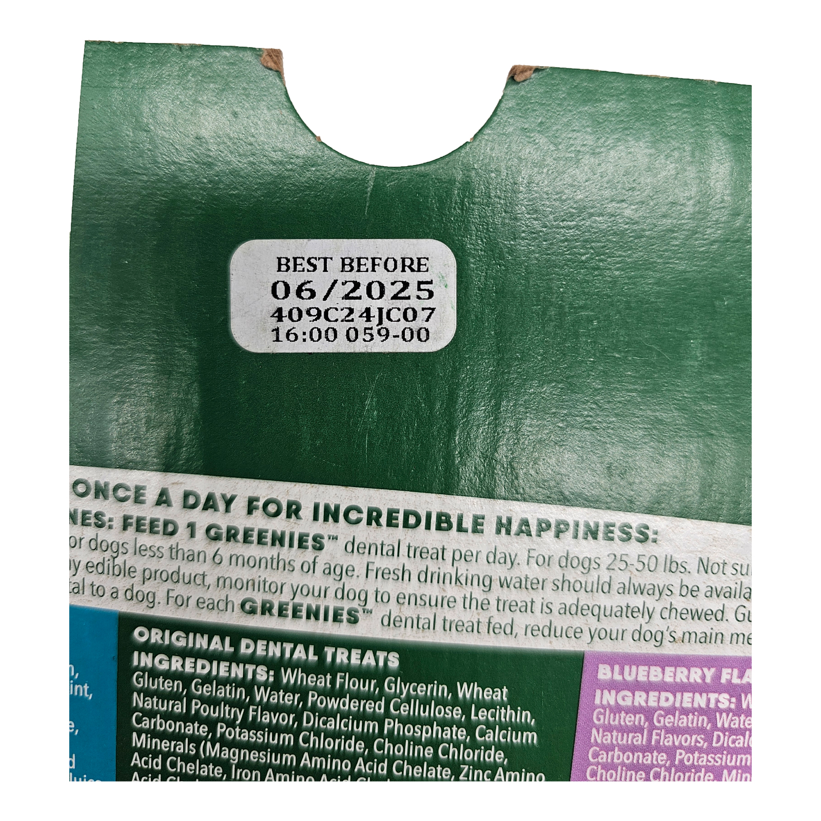Greenies Regular Spearmint and Blueberry Flavored Variety Pack Dental Care Dog Treats, 3 x 12 oz Pouches