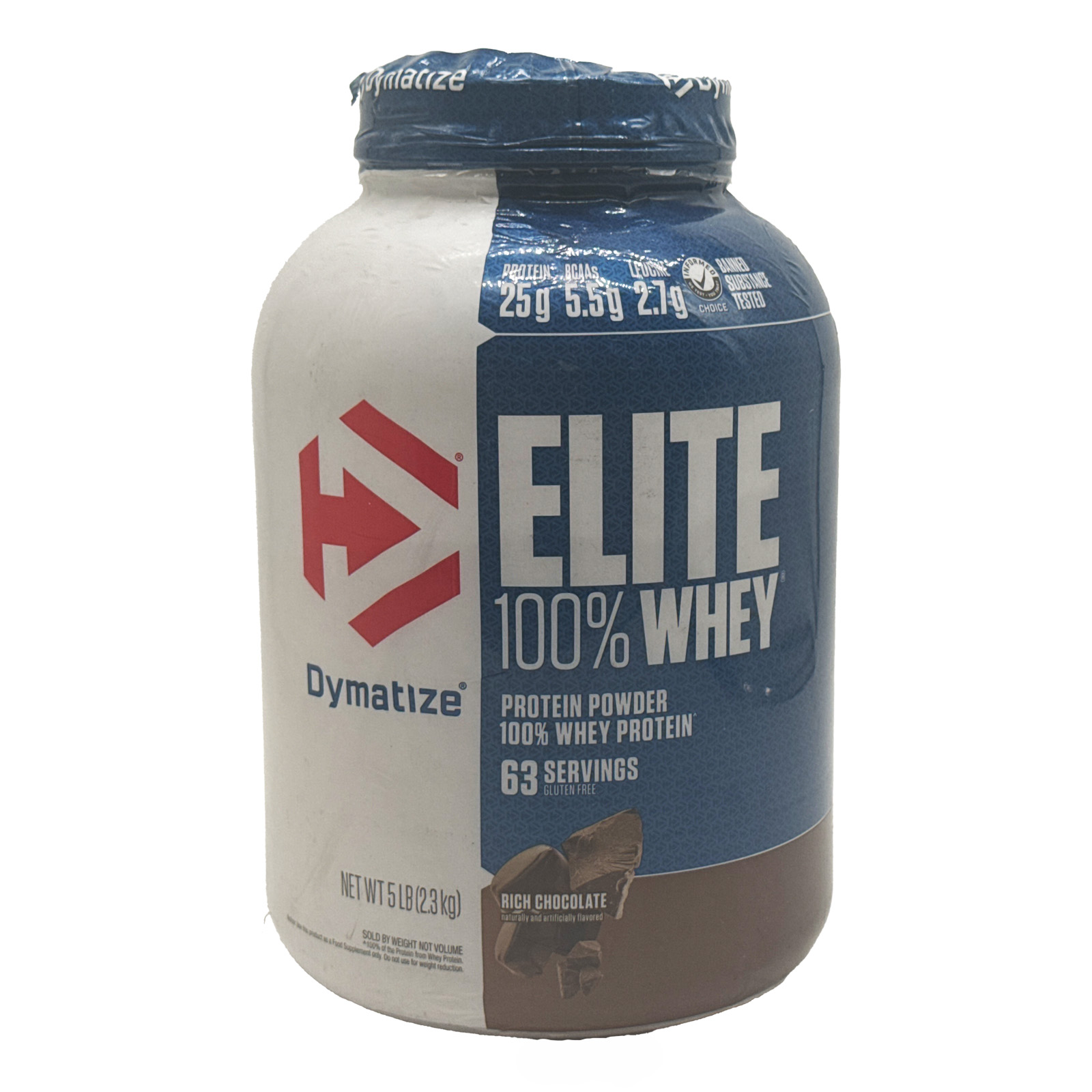 Dymatize Elite 100% Whey Protein Powder - Rich Chocolate - 5 lbs - 63 Servings *** READ ***