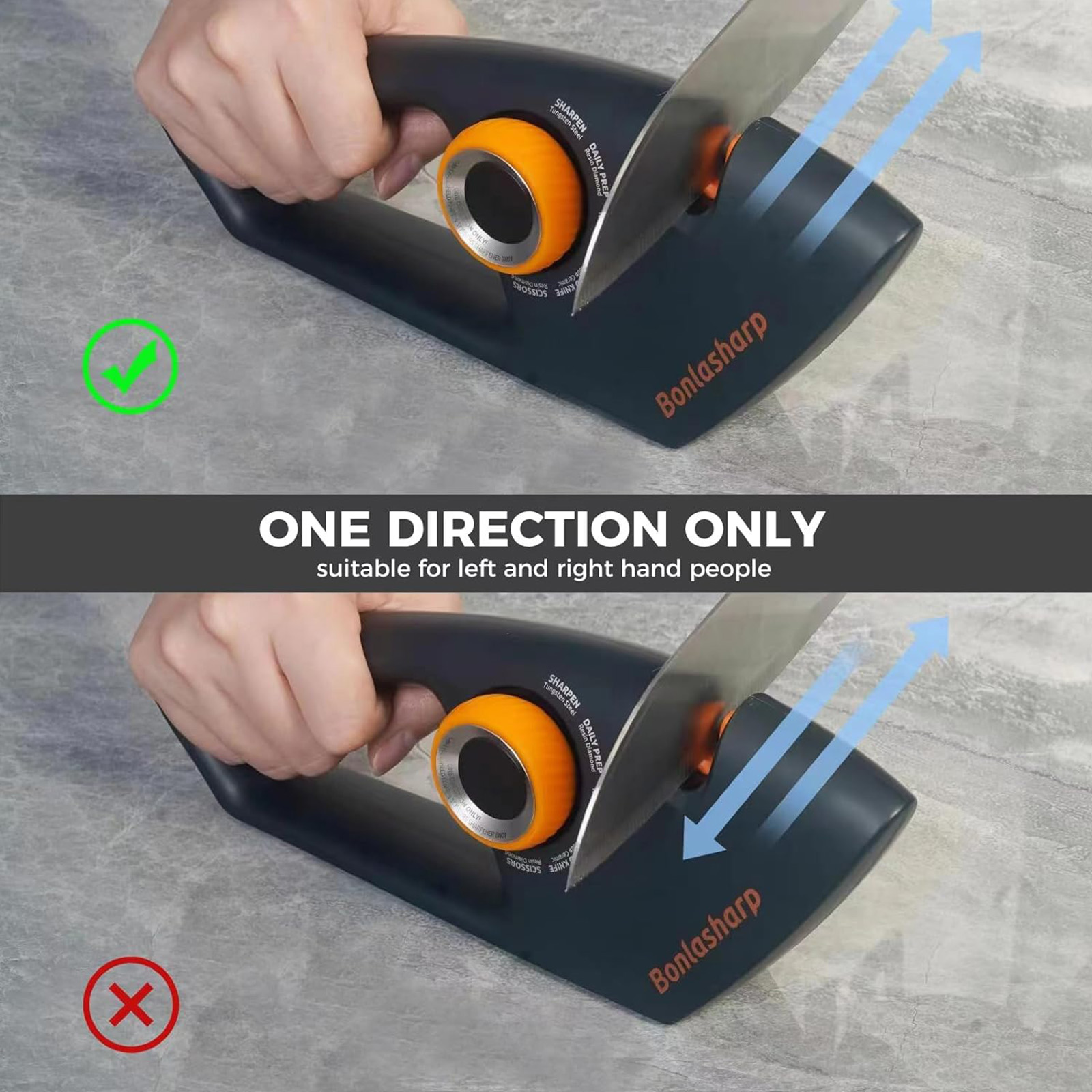 5 in 1 Adjustable Knife Sharpener, Premium Handheld Kitchen Knife Sharpeners Help Repair, Restore, Polish Blades Sharpening Tool Works for Pocket Knife Chefs & Serrated & Bread Knife, Scissors
