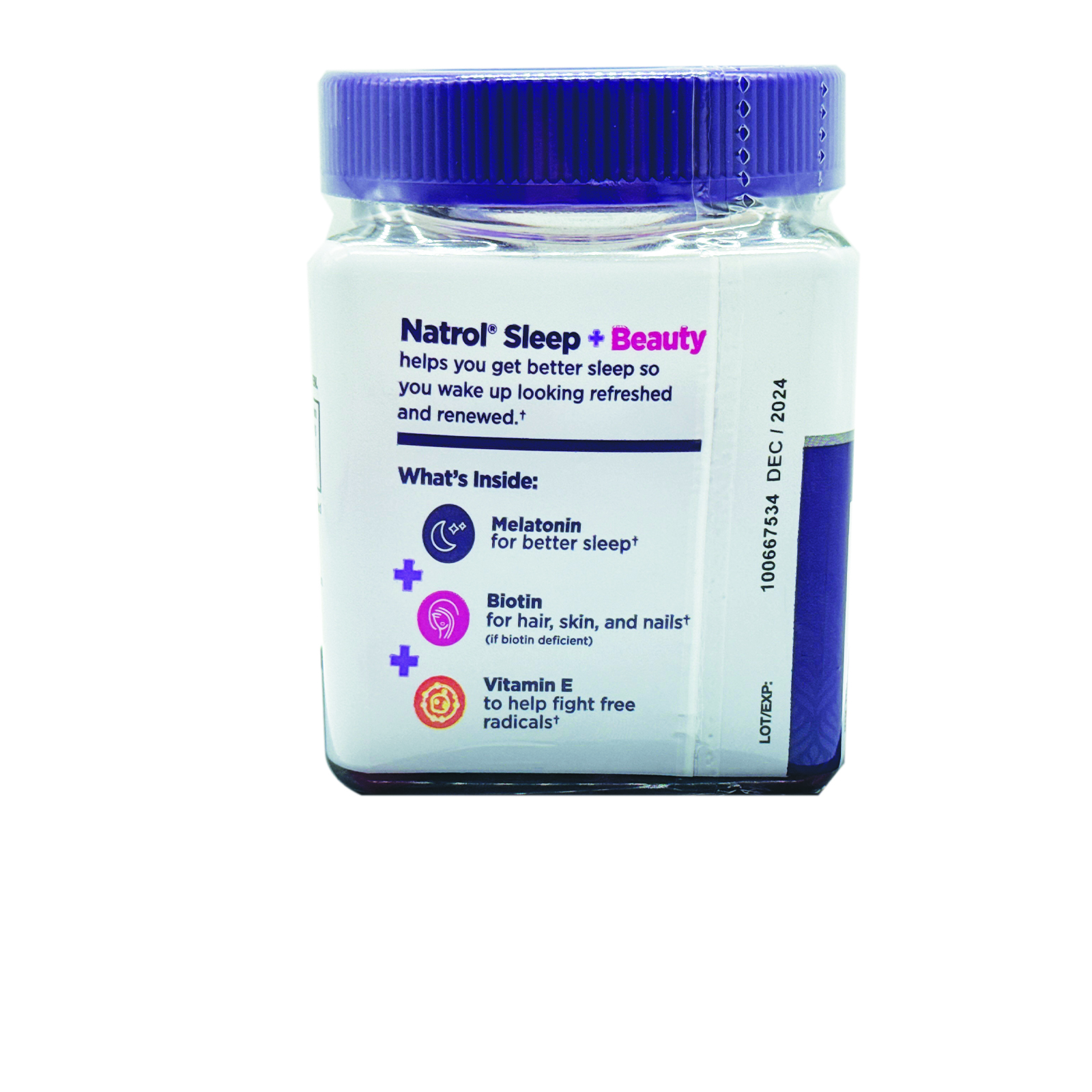 Natrol Sleep + Beauty Gummy Raspberry 60 Gummies