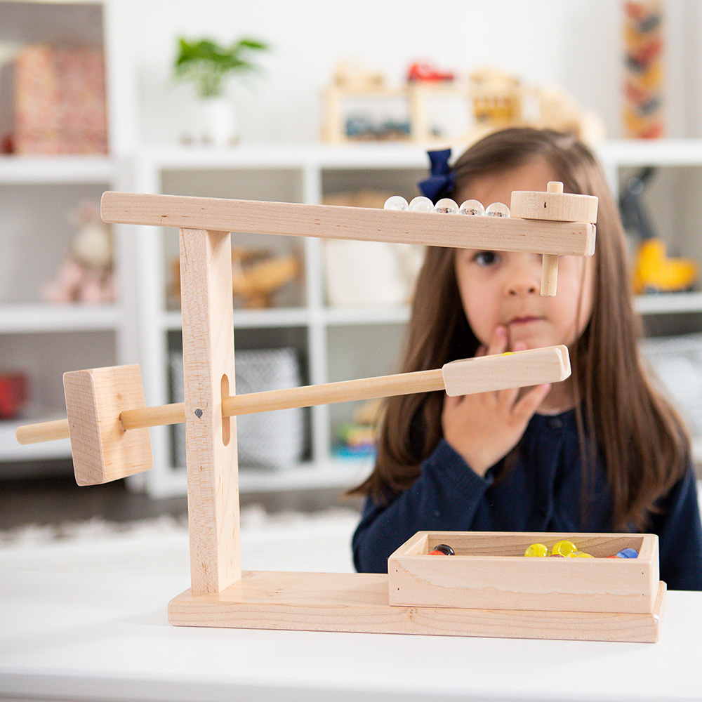 American Made Wooden Toy Marble Machine - Several Color Options