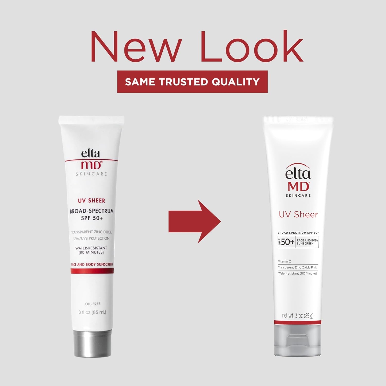 EltaMD UV Sheer Face Sunscreen, SPF 50+ No White Cast Sunscreen for Face and Body, Zinc Oxide Sunscreen Formula