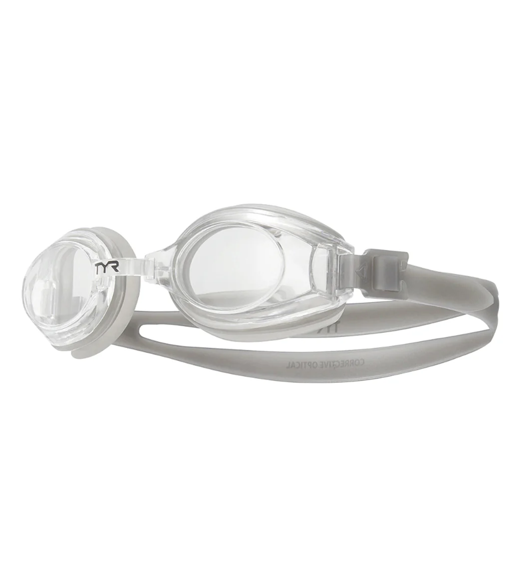 TYR Corrective Optical Swim Goggles, Clear, Adult -2.00 Diopter