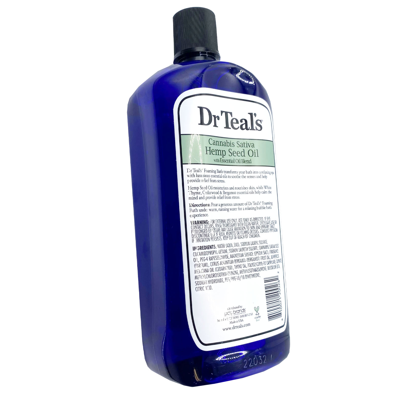 Dr Teal's Hemp Seed Oil Foam Bath, 34 fl Oz (1000 mL)