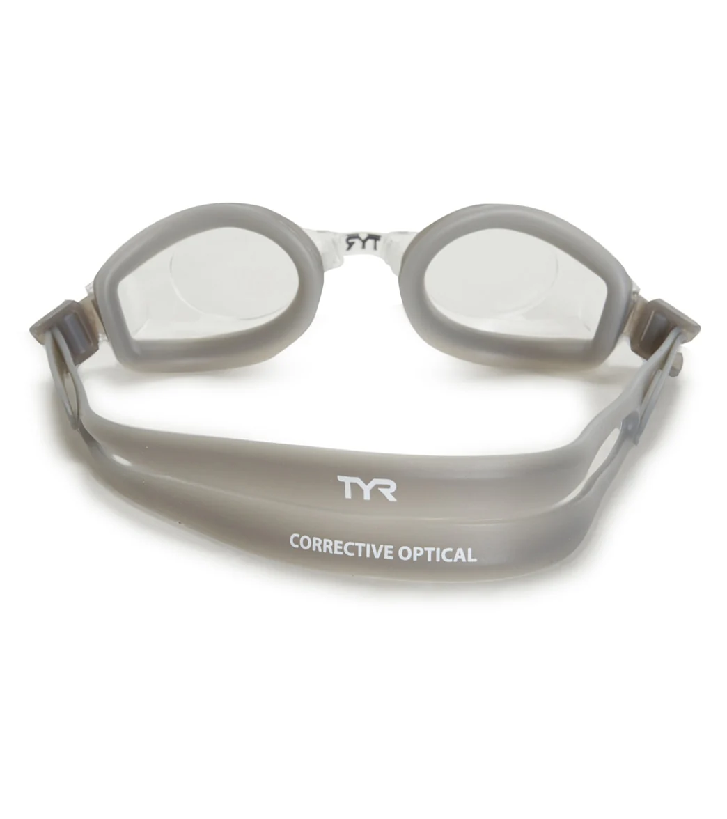 TYR Corrective Optical Swim Goggles, Clear, Adult -2.00 Diopter