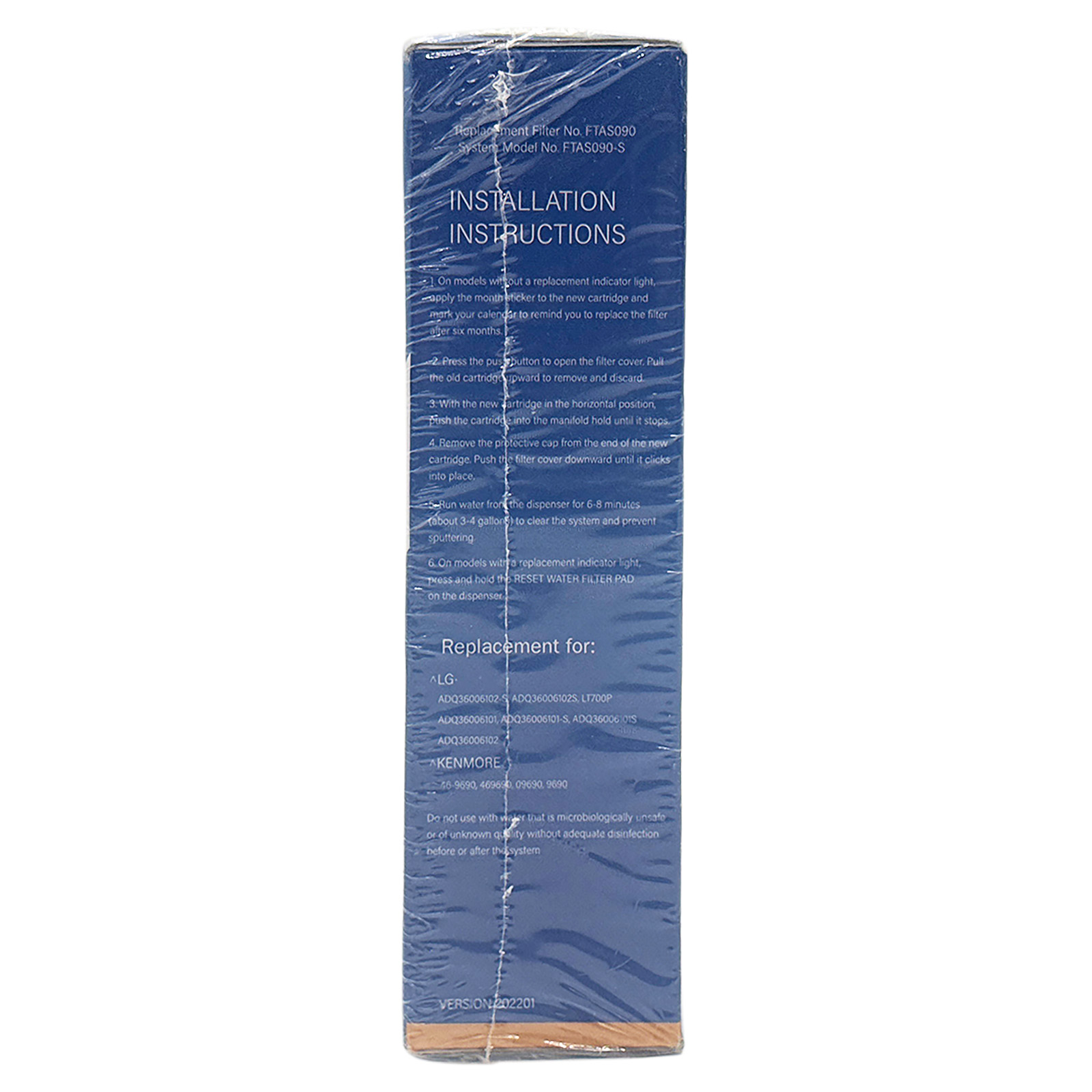 (3 Pack) Fiitas FTAS090 - Refrigerator Water Filter - Fits LG LT700P - Kenmore Elite 469690