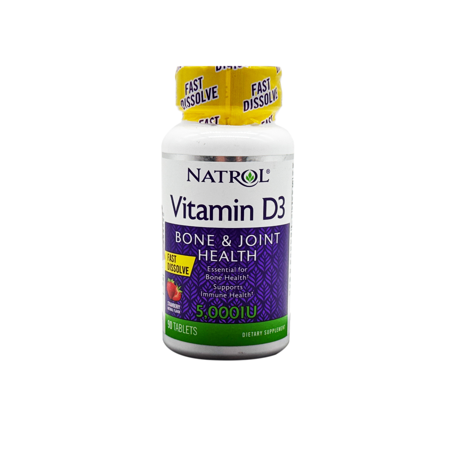 Natrol Fast Dissolve Vitamin D3 5,000 IU - 90 Tablets - Strawberry