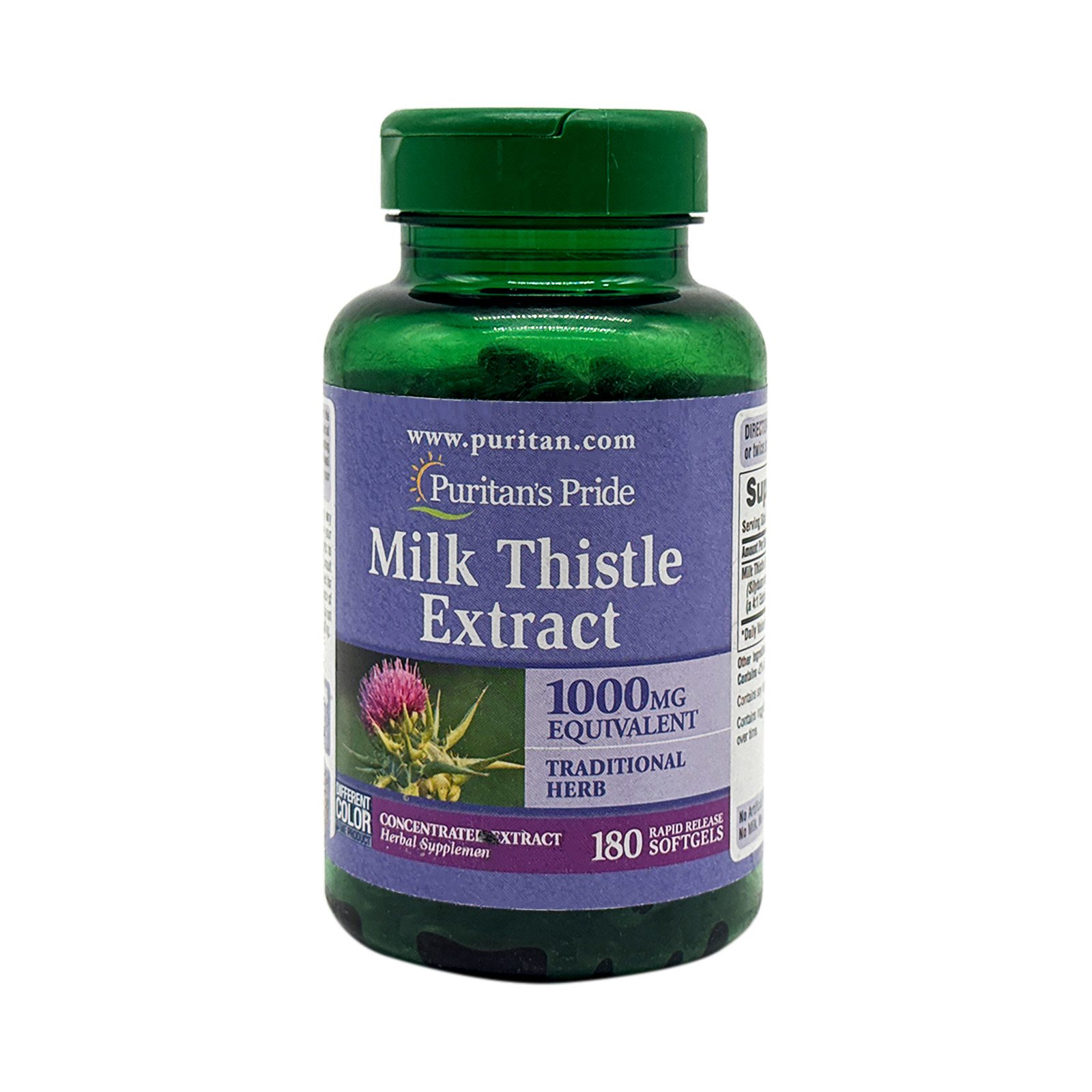Puritan's Pride Milk Thistle 4:1 Extract 1000 mg,180 SoftGels