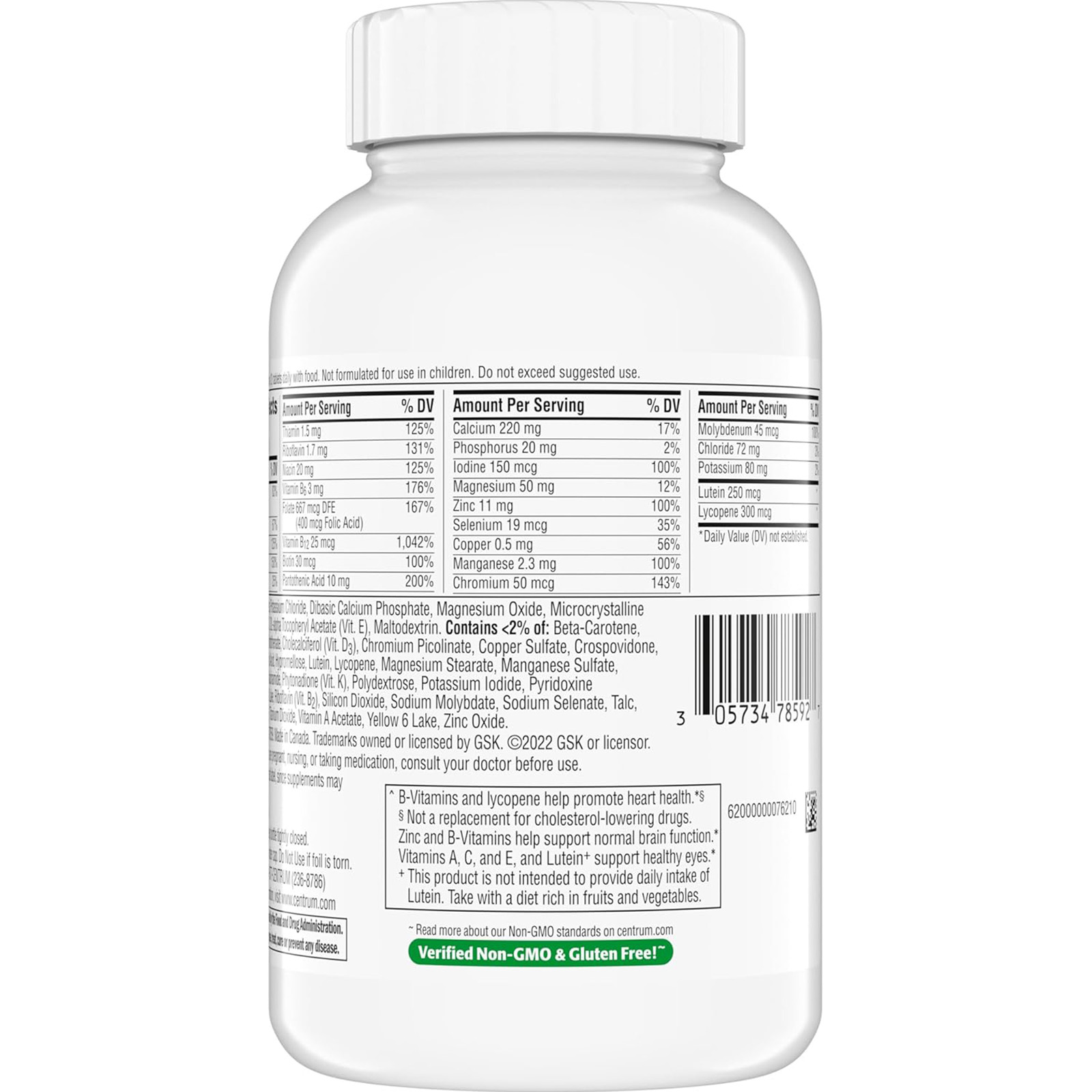 Centrum Minis Silver Multivitamin Tablet for Adults 50 Plus, 320 Ct Exp 08/2026