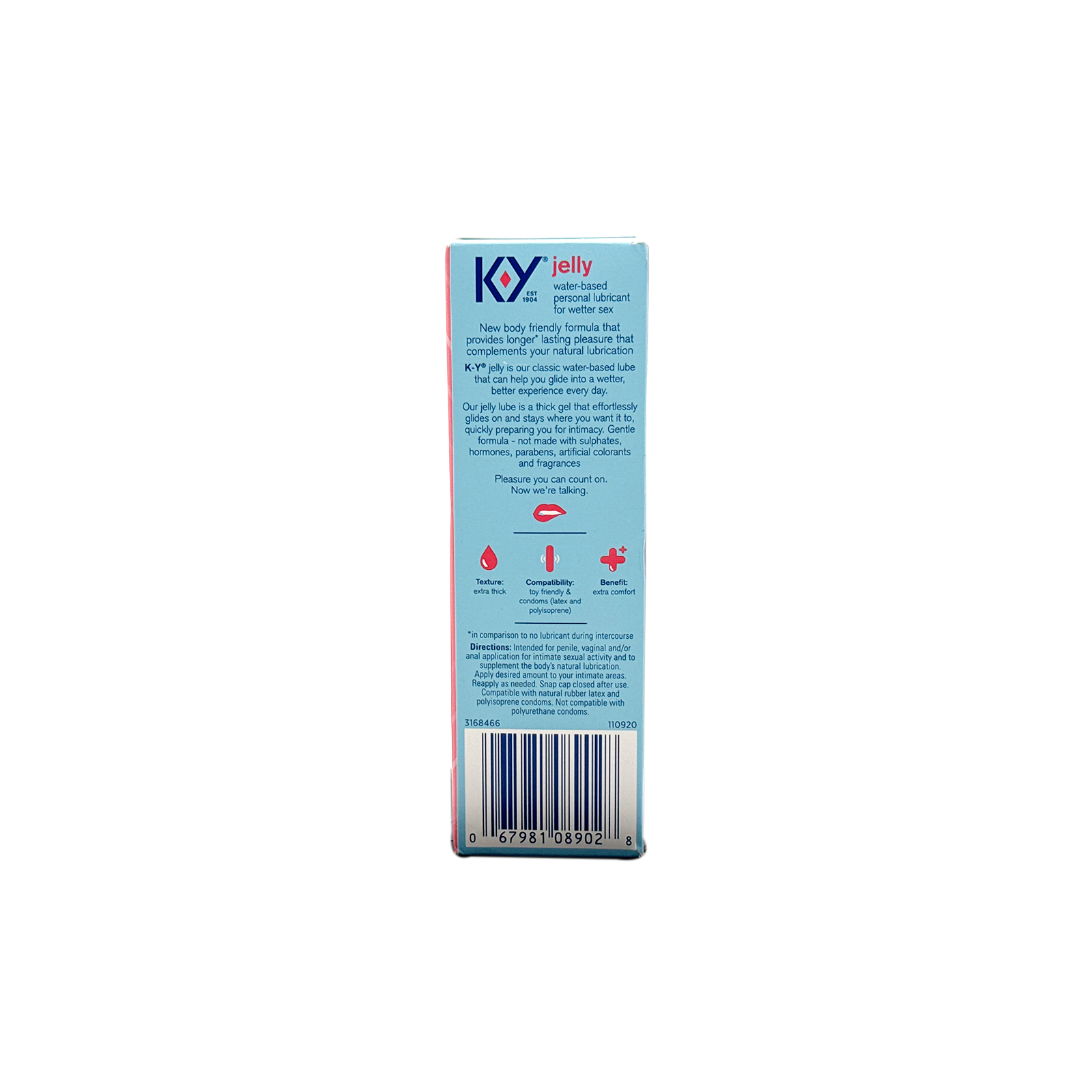 K-Y Jelly Classic Personal Lubricant  Body-Friendly Water-Based Formula 2 FL OZ