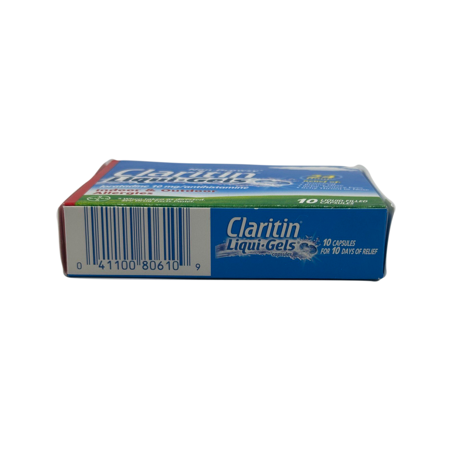 Claritin Liqui-Gels Allergy Relief, 24 Hour Non-Drowsy, 10 Liquid-Filled Capsules