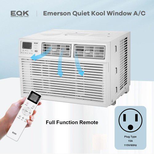 Emerson Quiet Kool (Open Box) 8,000 BTU 115V SMART Window AC with Remote, Wi-Fi, and Voice Control, 350 SqFt