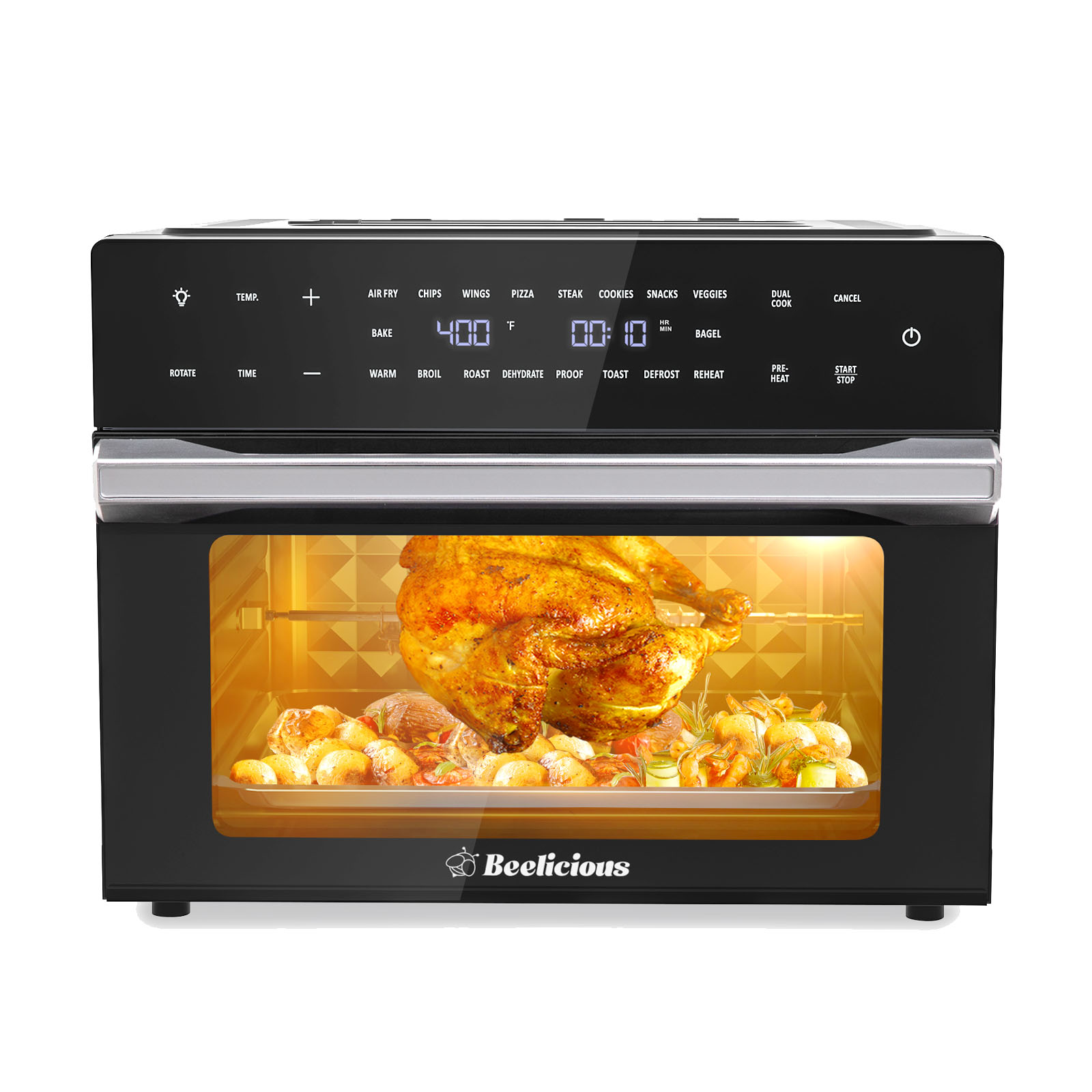 Beelicious Air Fryer Toaster Oven Combo – Black Model BAF-802