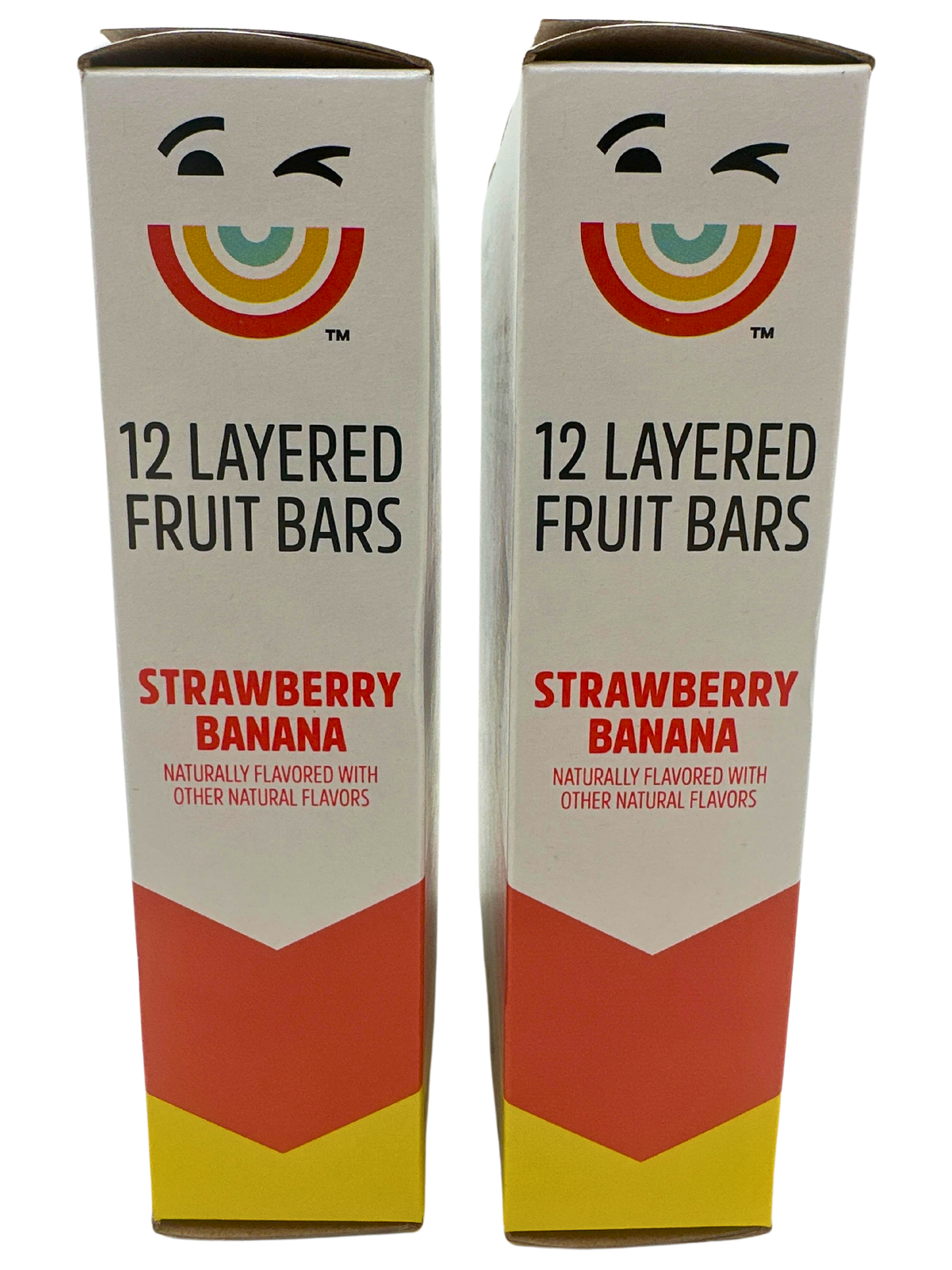 Pure Organic Layered Fruit Bars, Strawberry Banana, 2 Boxes, 24 Bars