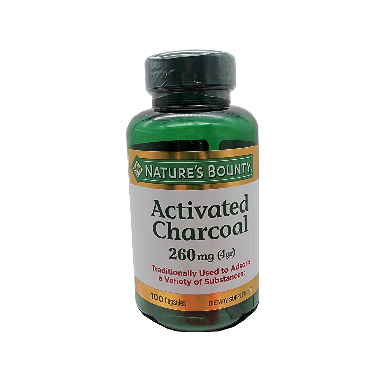 Nature's Bounty Activated Charcoal 260 Mg, 100 Capsules