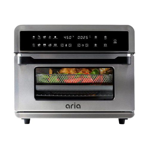 Aria 30 Qt. Touchscreen Toaster Oven with Recipe Book, Brushed Stainless Steel