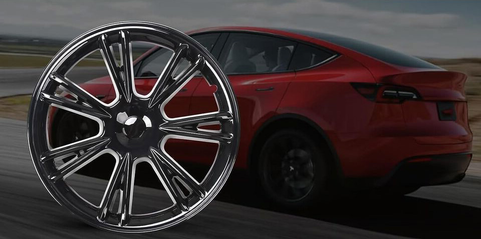 Terfulnel Wheel Covers/Hubcaps 19 Inch for 2019-2023 Tesla Model Y - Stylish 19 inch - Glossy Black