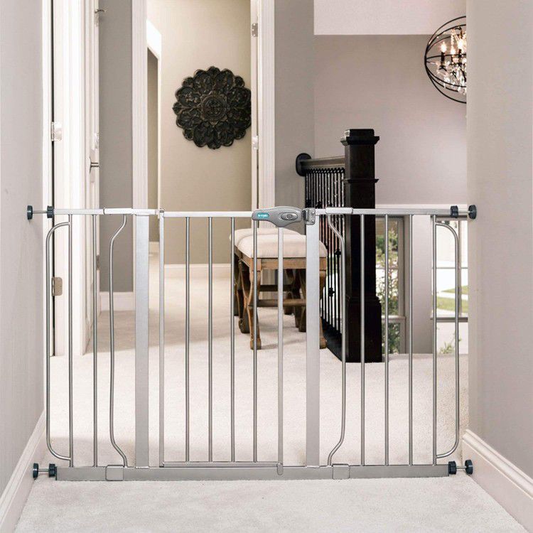 Regalo Easy Step 49-Inch Extra Wide Baby Gate - Includes 4-Inch and 12-Inch Extension Kit, 4 Pack Pressure Mount Kit, and 4 Pack Wall Mount Kit