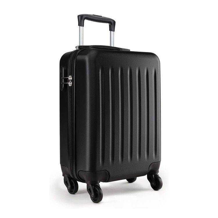 Kono Carry on Suitcase - 19 Inch Hardside Luggage - Black