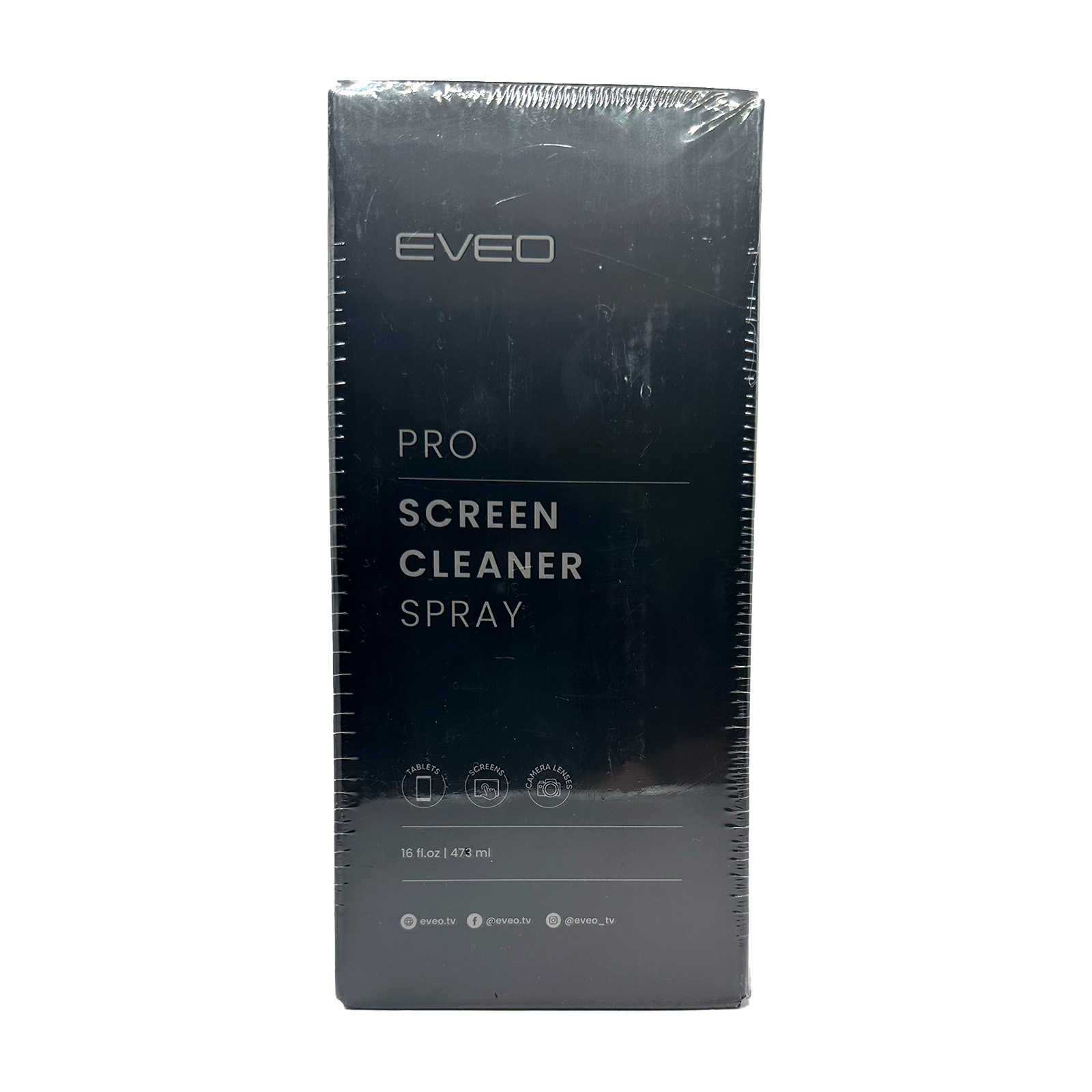 EVEO Pro Screen Cleaner Spray (16oz) with Microfiber Cloth