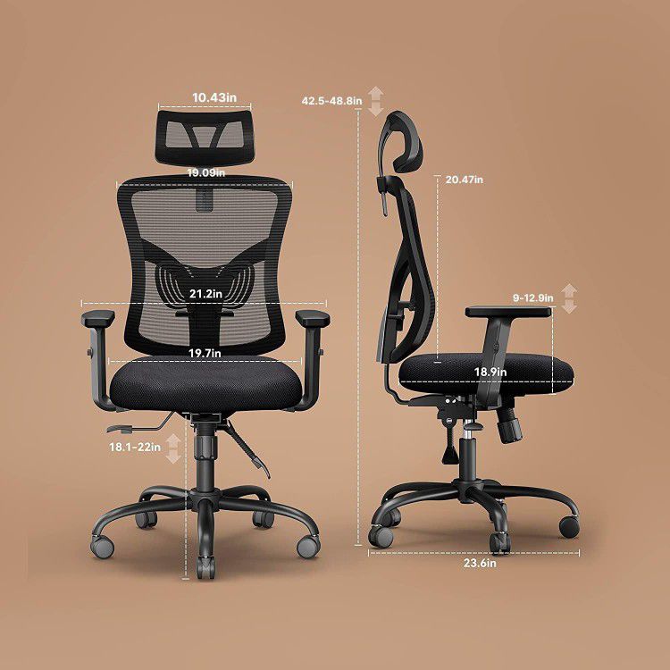 NOBLEWELL Ergonomic Office Chair - Desk Chair - Black