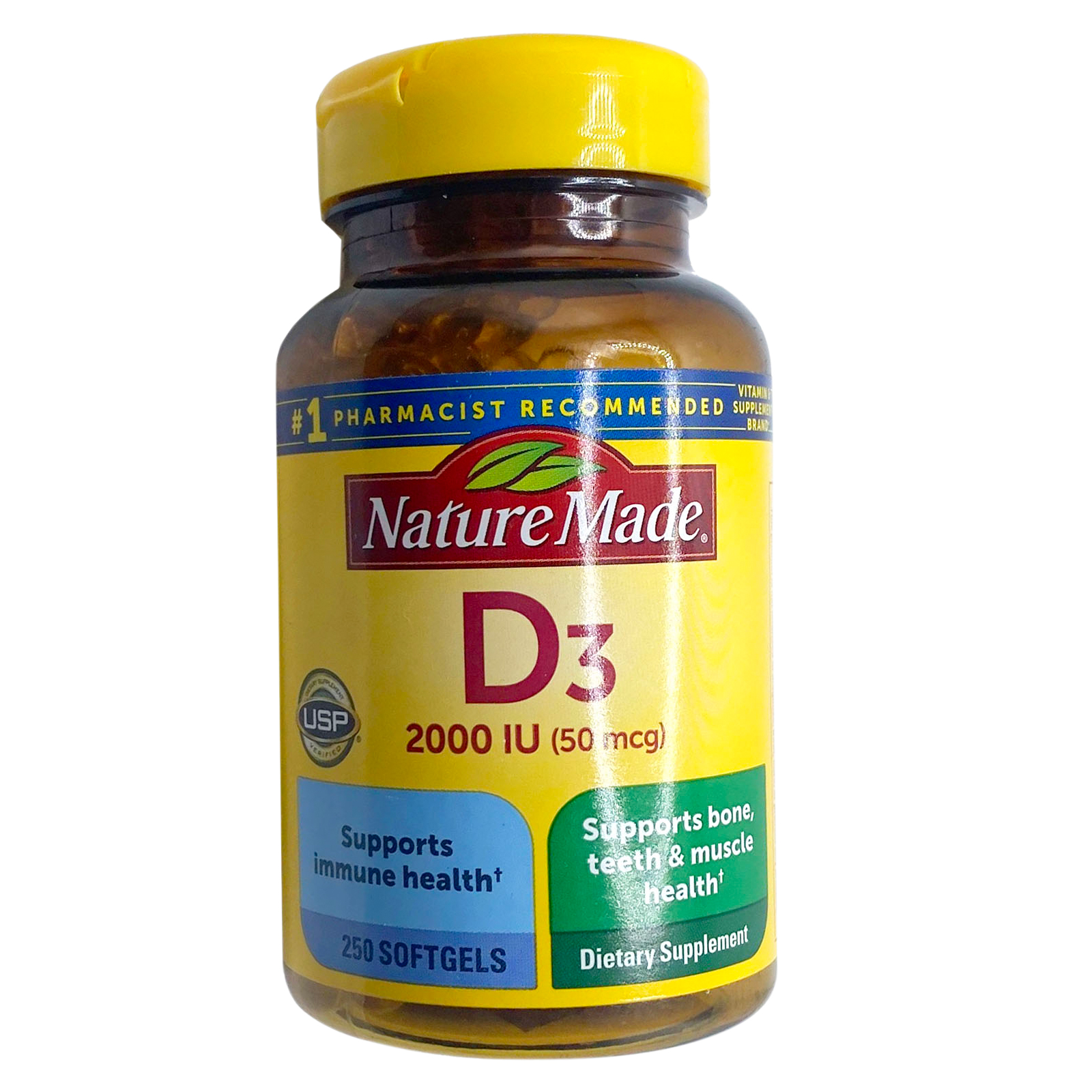 Nature Made D3 Immune Support 250 Softgels 