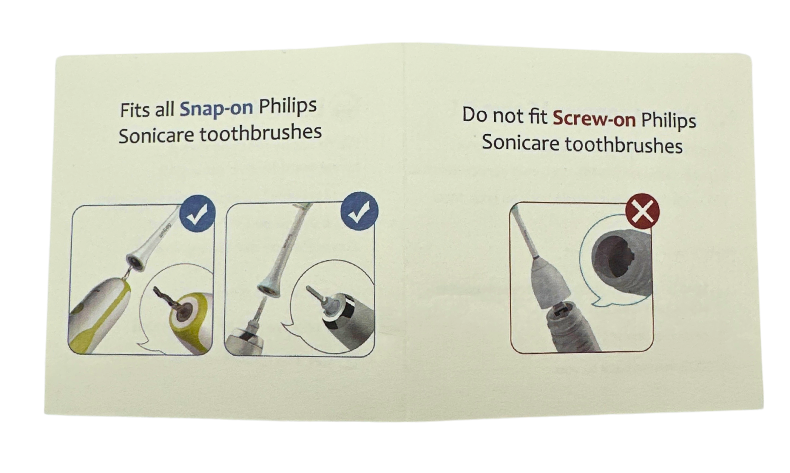 Senyum Replacement Toothbrush Heads Compatible with Philips Sonicare - Black - Snap On - 8 pack