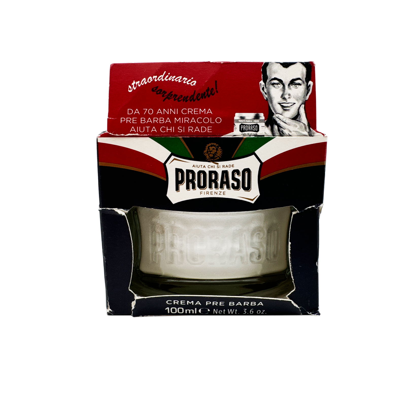 Proraso Pre-Shave Conditioning Cream with Aloe Vitamin E, 3.6 oz