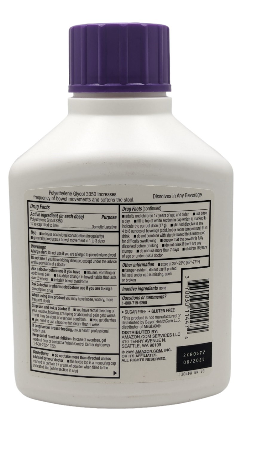 Amazon Basic Care ClearLax - Osmotic Laxative - Unflavored - 30 Doses - 17.9 oz