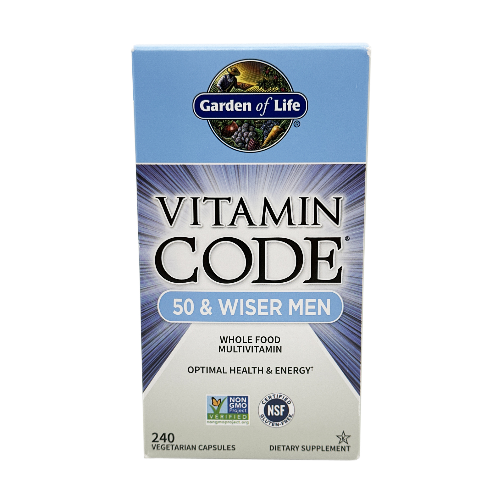Garden of Life Vitamin Code 50 & Wiser Men Multivitamin 240 Capsules