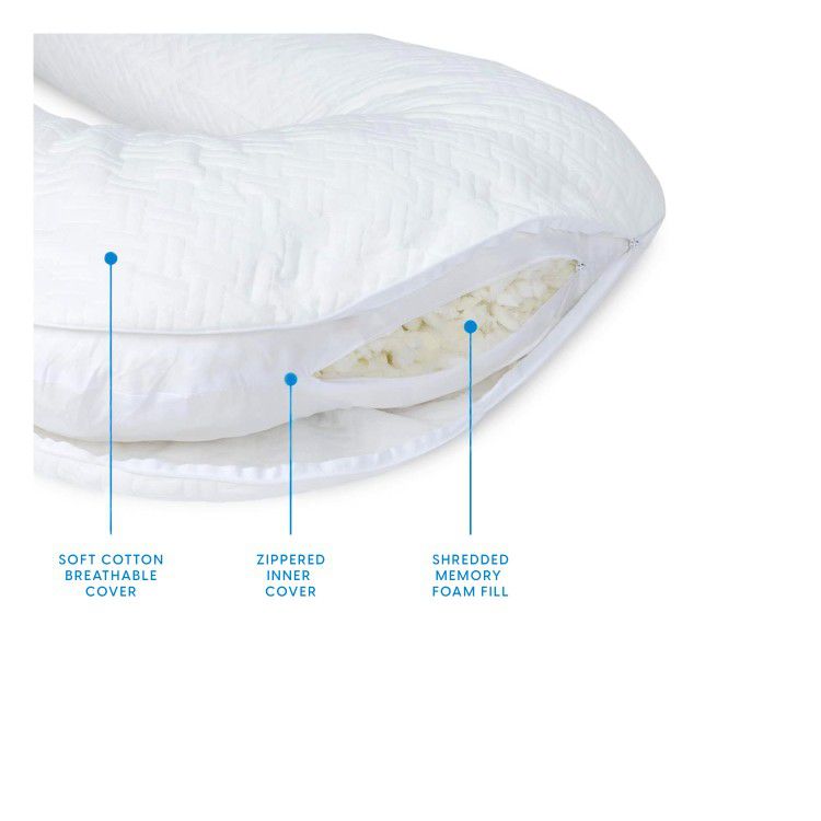 Milliard 65 Inch U-Shaped Total Body Support Memory Foam Pillow