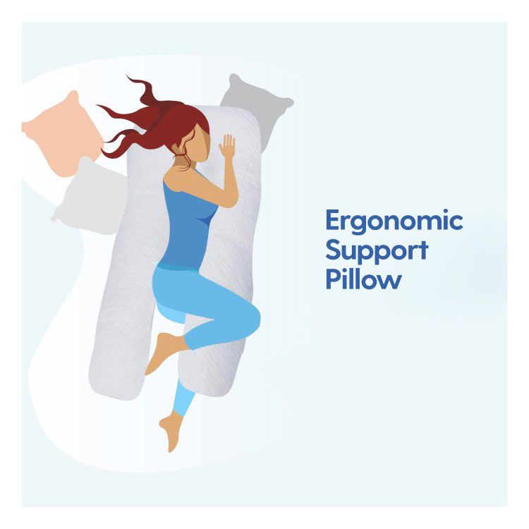 Milliard 65 Inch U-Shaped Total Body Support Memory Foam Pillow