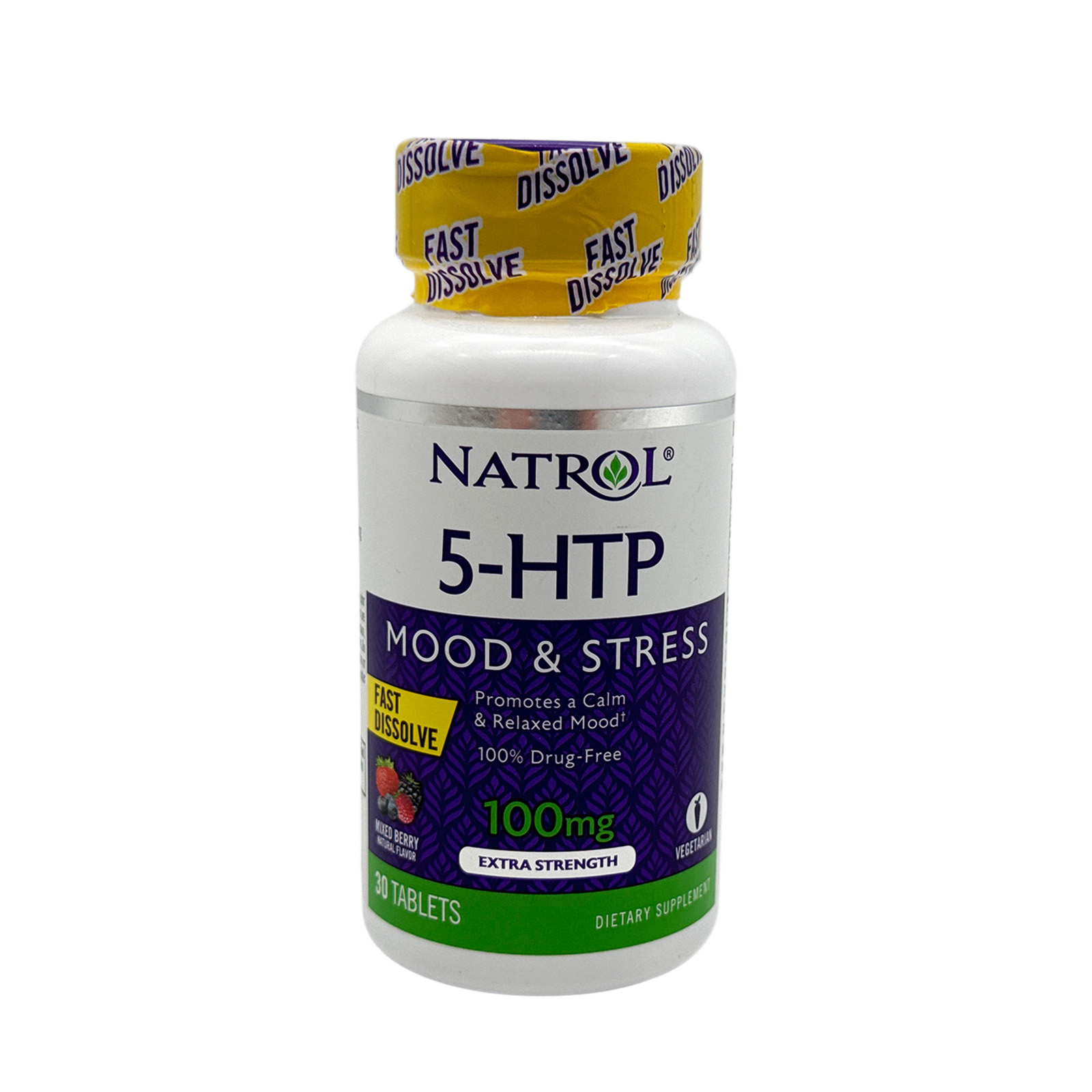 Natrol 5-HTP 100mg Fast Dissolve Tablets  30 Ct - Mixed Berry