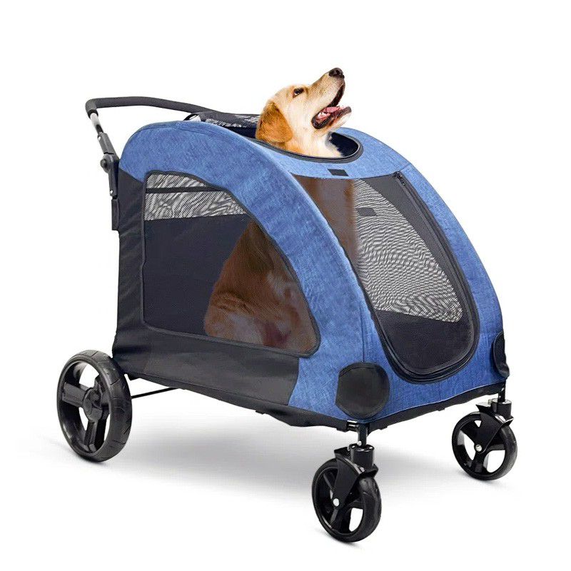 Poloma Foldable 4 Wheel Pet Jogger Stroller - Blue