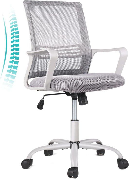 Ergonomic Mesh Office Chair with Lumbar Support Adjustable Mid Back