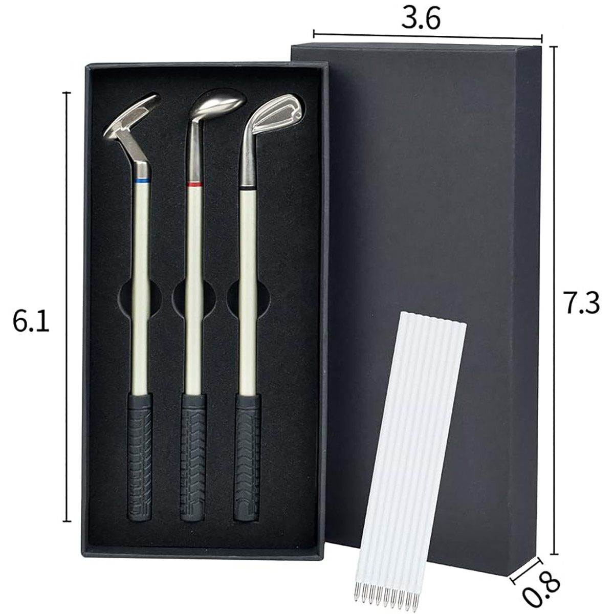 Ainkedin 3 Pcs Golf Pen Set – Gift Idea for Golf Lovers