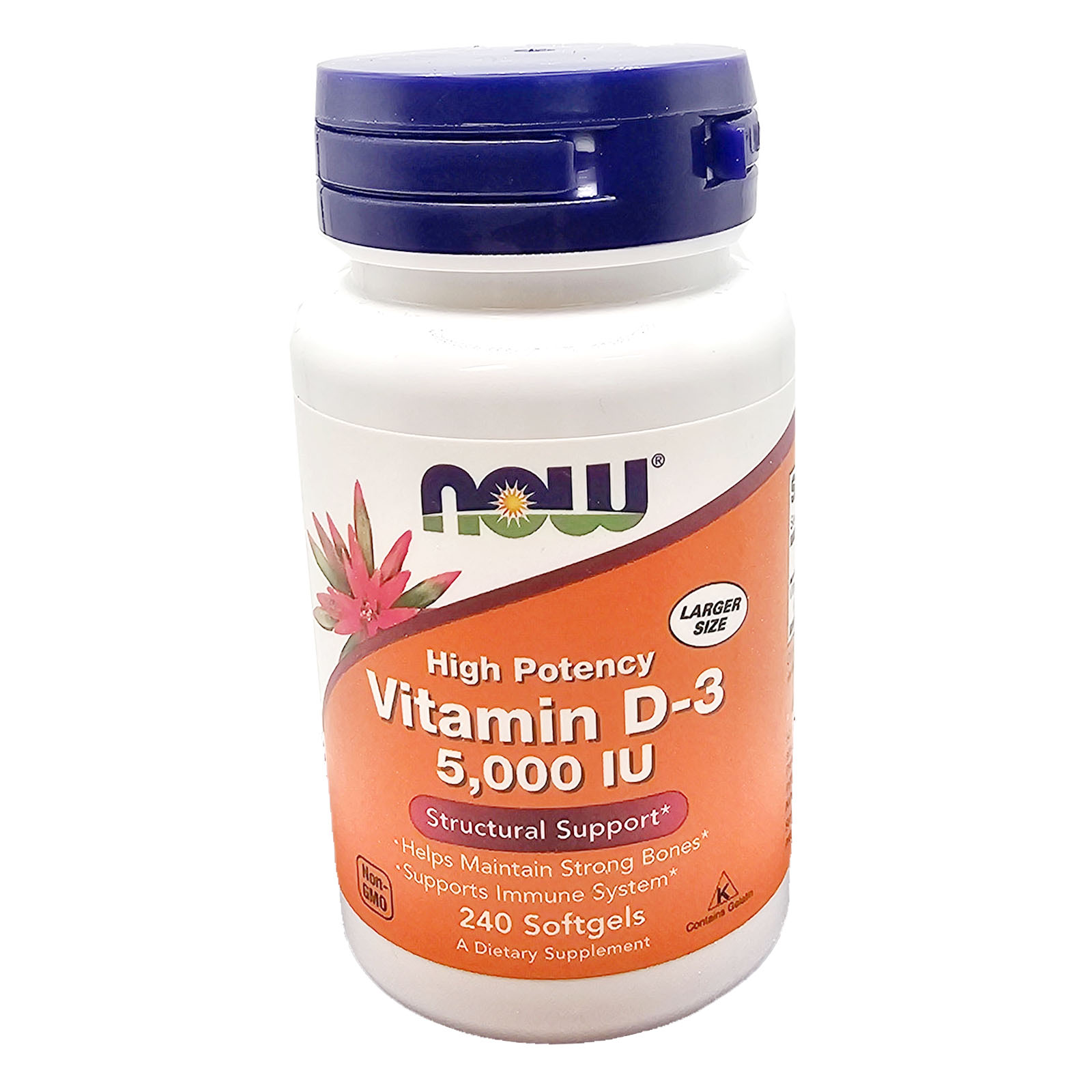 Now Foods High Potency Vitamin D-3 5000 IU, 240 Softgels